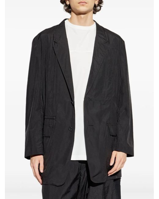 Y-3 Black Single-Breasted Blazer for men