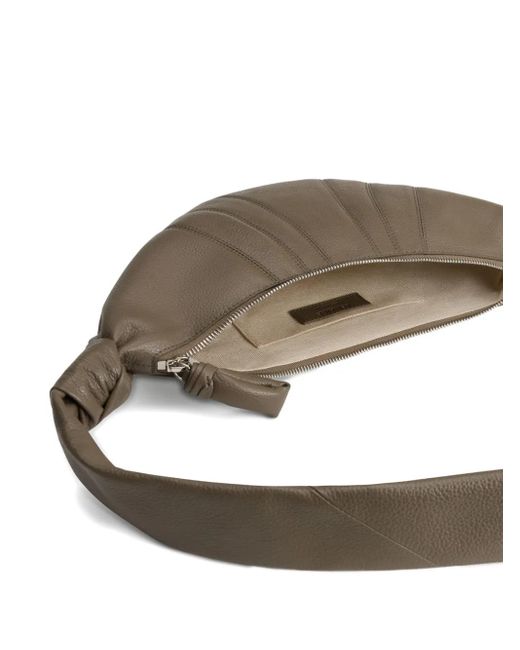 Lemaire Croissant Kleine Geknoopte Schoudertas Met Vlakken in het Metallic