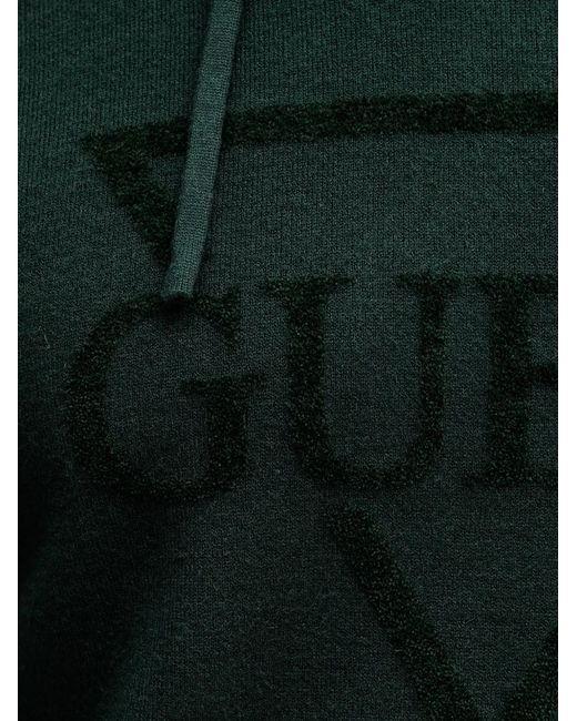 Guess Green Logo Hooded Sweater for men