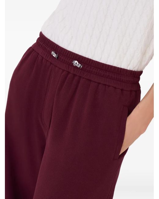 Brunello Cucinelli Red Elasticated-Waistband Sweatpants