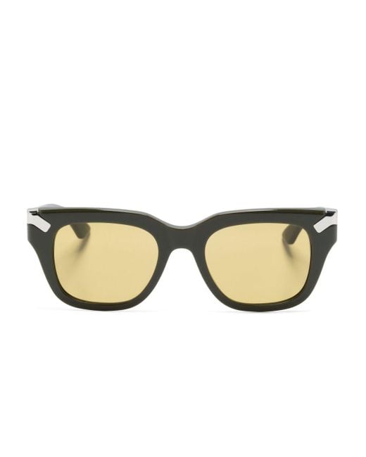 Alexander McQueen Natural Logo-engraved Square-frame Sunglasses for men