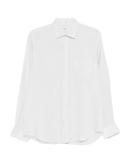 Hartford White Linen Shirt for men