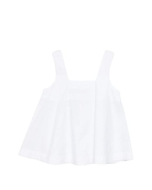 Psophia White Square-Neck Top