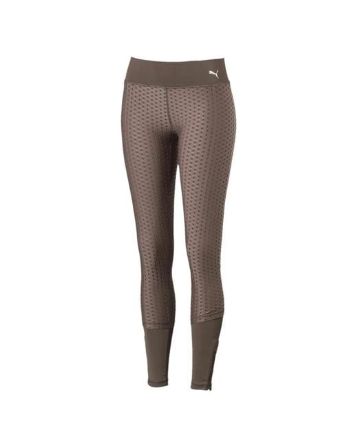 PUMA Gray Luxe Mesh Legging
