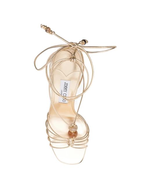 Jimmy Choo Natural Sandales Compensées Lova 85