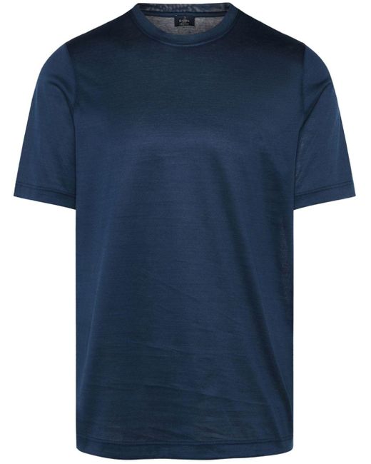 メンズ Barba Napoli ラウンドネック Tシャツ Blue