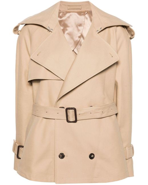 Wardrobe NYC Natural Belted Cropped Trench Coat