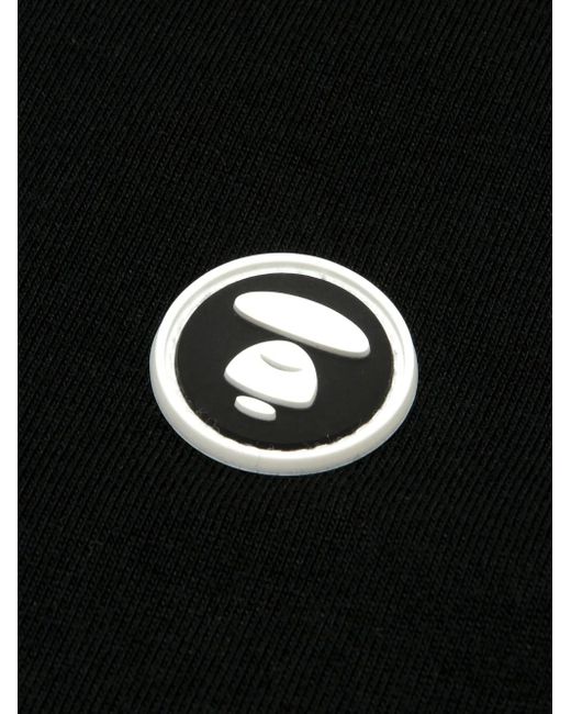 Aape By A Bathing Ape Black Logo-Print T-Shirt for men