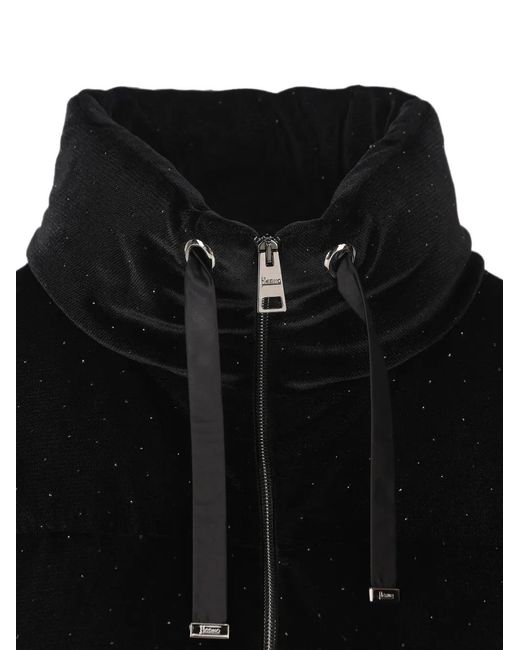 Herno Black Padded Sequin-Embellished Jacket