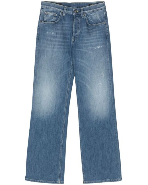 Jacklyn low-rise wide-leg jeans Dondup de color Blue