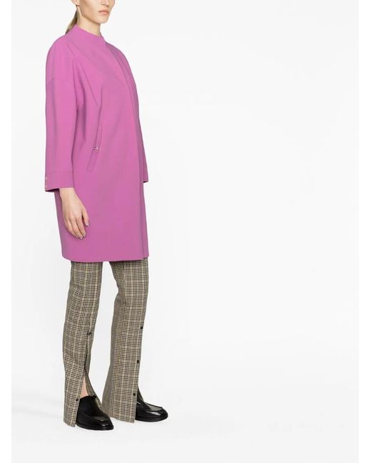 Herno Pink Concealed-Fastening Coat