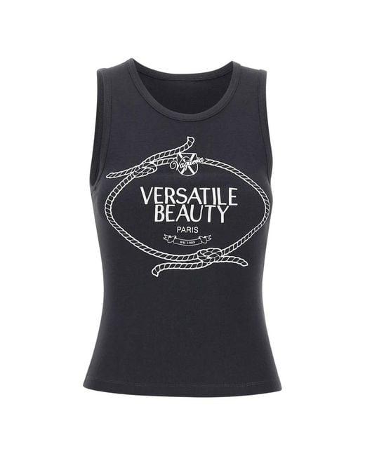 VAQUERA Black Graphic-Print Tank Top