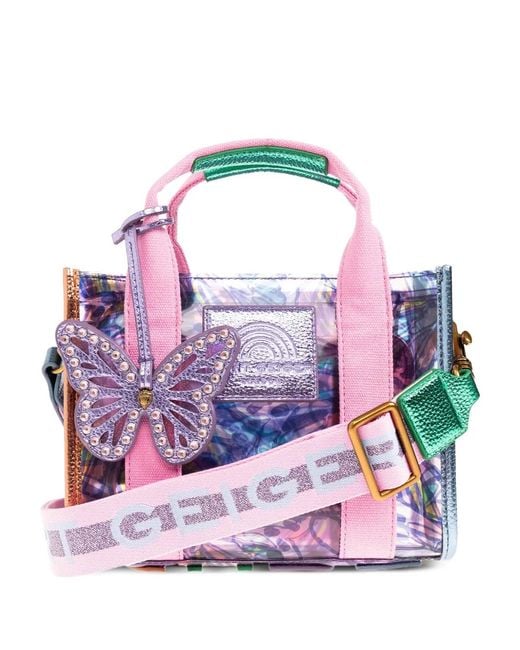 Kurt Geiger Pink Sac Cabas Southbank À Breloque Papillon