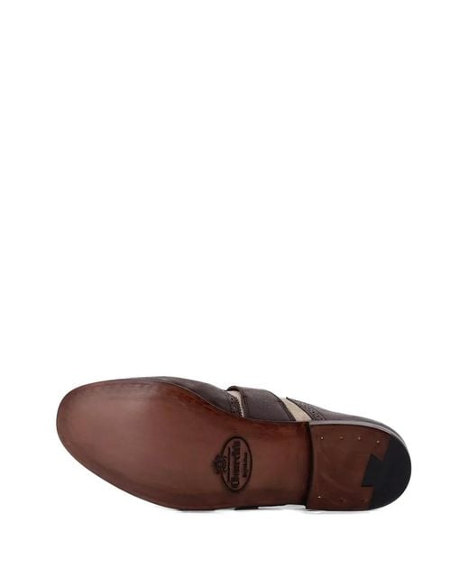 Church's White Buckle-Fastening Fringed-Detail Monk Shoes for men