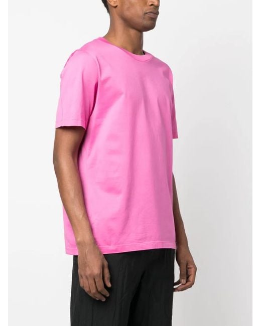 Stone Island Shadow Project Pink Graphic-Print Cotton T-Shirt for men