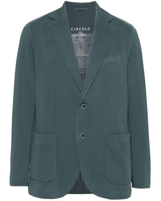 Circolo 1901 Green Oxford Weave Blazer for men