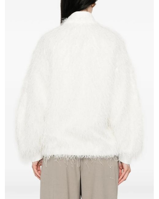 S.W.O.R.D White Fringed Bomber Jacket