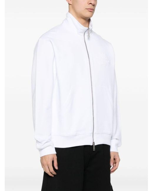 DSquared² White Burbs Zip-up Sweatshirt for men