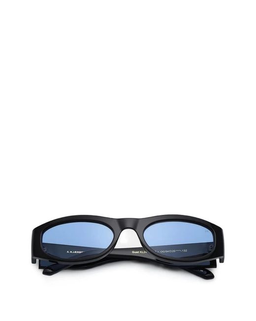 A.Kjærbede Blue Gust Oval-Frame Sunglasses for men