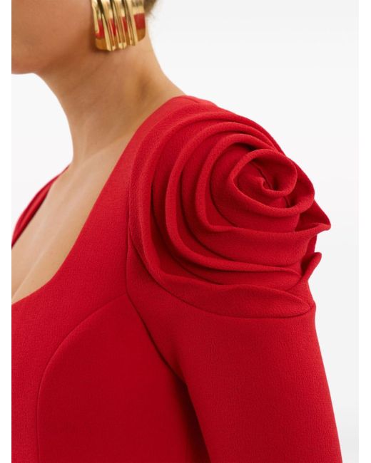 Vestido corto Karina con detalle floral Rebecca Vallance de color Red