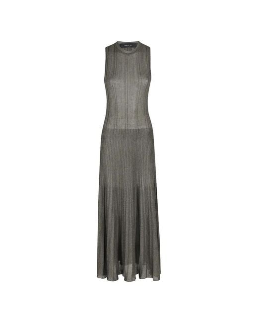 FEDERICA TOSI White Ribbed Midi Dress