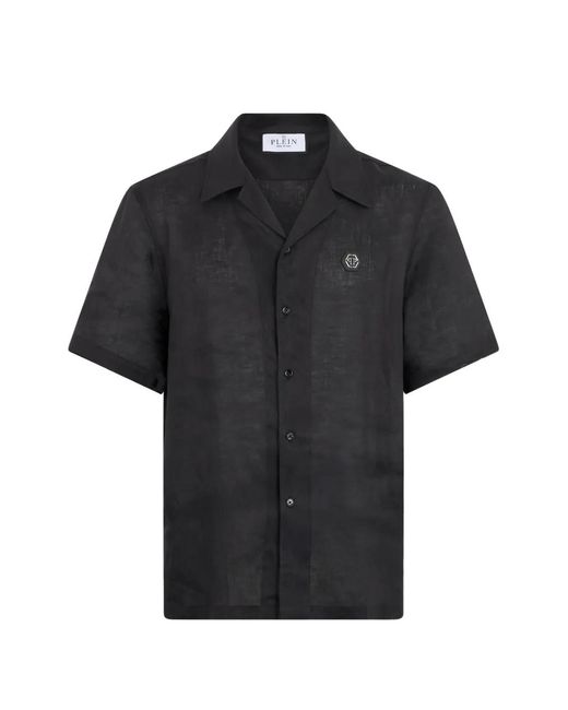 Philipp Plein Black Bowling Shirt Basic for men