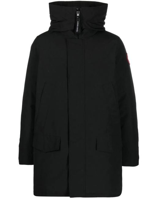 Canada Goose Black Padded Mid-length Coat for men
