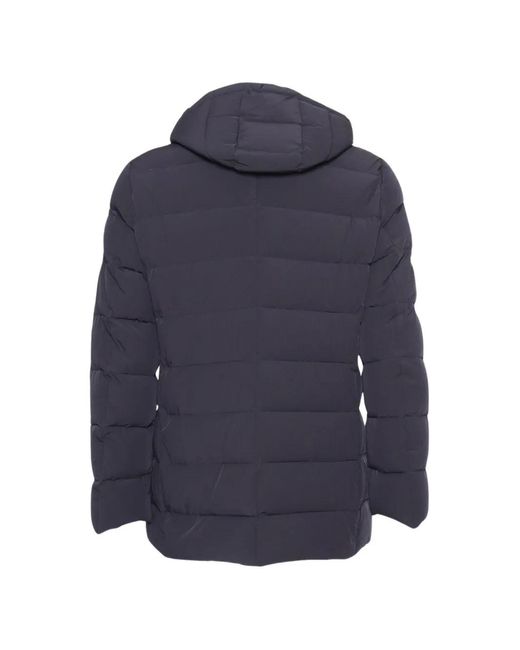 Moorer Blue Florio Double-Breasted Puffer Jacket for men