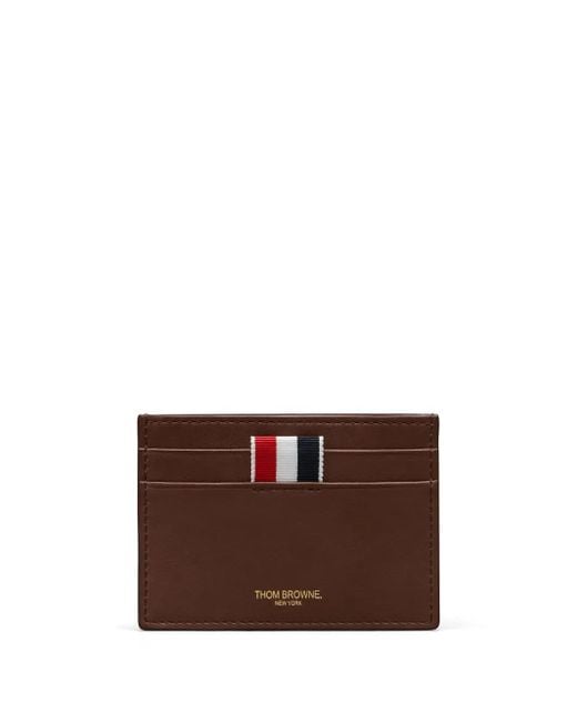 Thom Browne Brown Soft Calf Single Card Holder for men