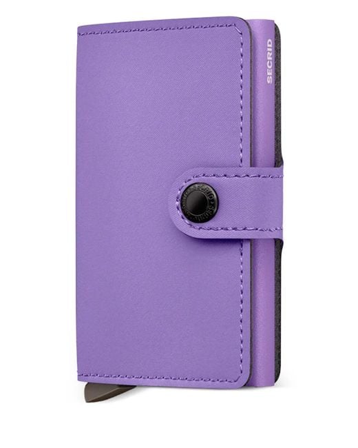 Secrid Purple Mini Portemonnaie Mit Knöpfen
