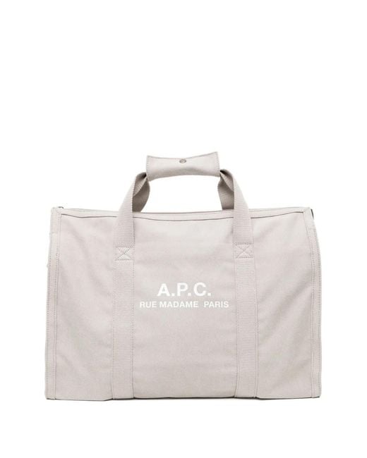 A.P.C. White Recperation Holdall for men