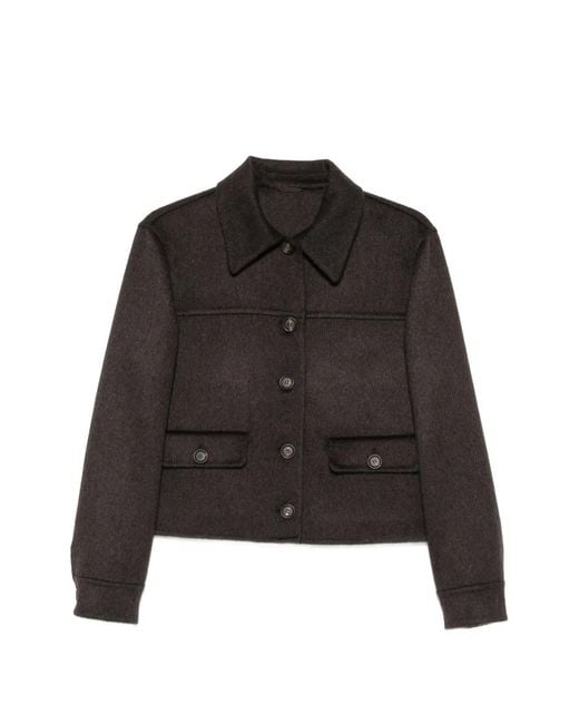 Brunello Cucinelli Black Flap-Pocket Jacket
