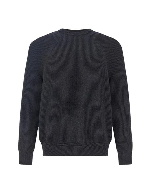 Paul & Shark Blue Piuma Ribbed-Knit Sweater for men