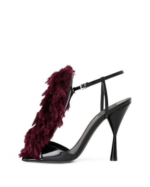 Givenchy Purple Pompom Heeled Sandals