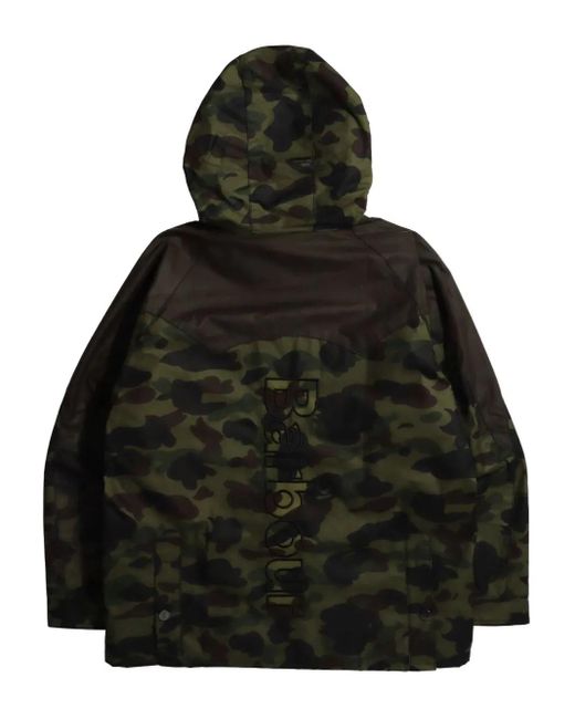 A Bathing Ape Black Camouflage-Pattern Hooded Jacket for men