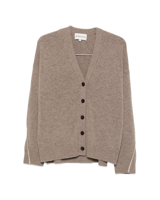 Bompard Brown V-Neck Cardigan