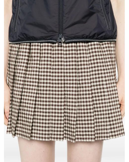 Moncler Geruite Mini-Plooirok in het White