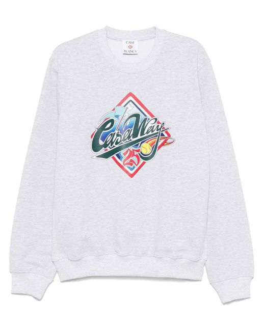 Casablanca Casa Way World Series Sweatshirt in White für Herren