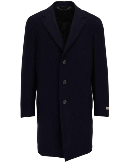 Manteau à logo appliqué Canali pour homme en coloris Blue
