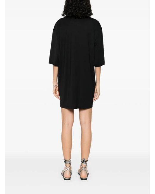 Totême Black Relaxed T-Shirt Dress