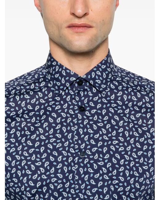 Etro Blue Shirt Fuji for men