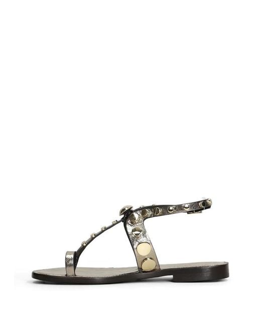 DONNARì Stud-Embellished Metallic-Effect Sandals