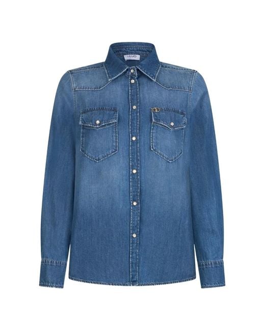 Liu Jo Blue Denim Wash Shirt