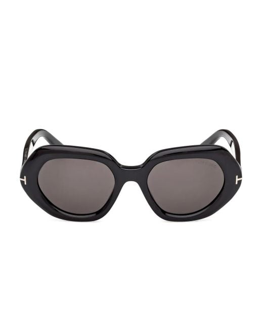 Tom Ford Black Geometric-Frame Sunglasses