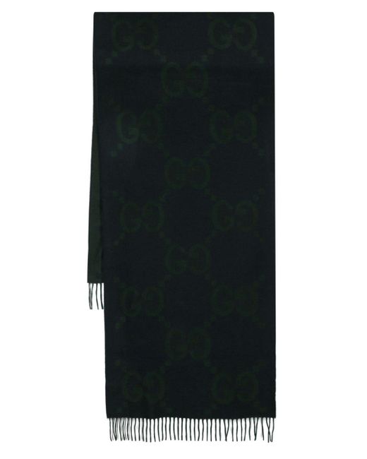 Gucci Black Schal mit GG-Muster