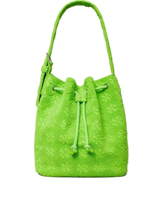 Tory Burch ドローストリング バケットバッグ Green