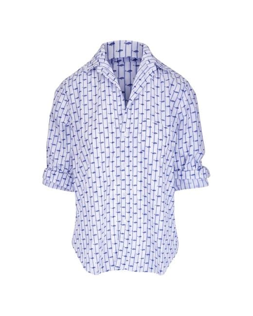 Camicia Eileen A Righe di Frank & Eileen in Blue