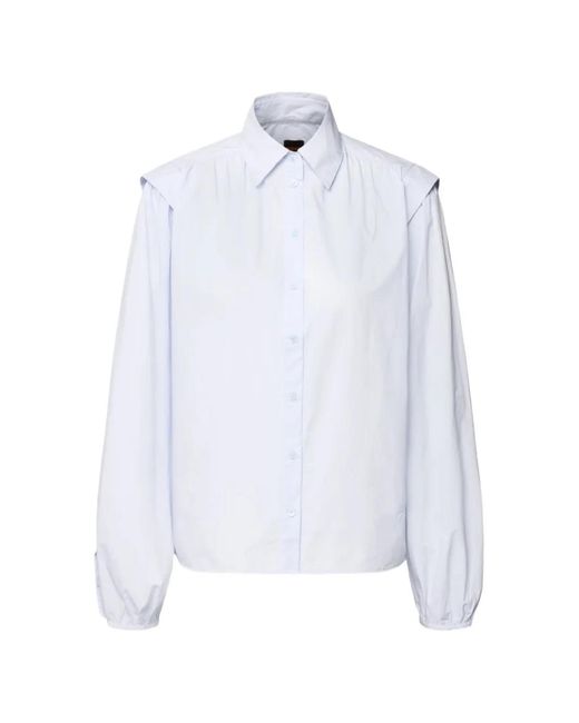 Boss White Shoulder-Pad Button Shirt