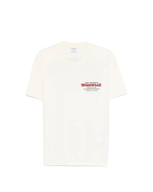 Roy Rogers White Short-Sleeve Print-Detail T-Shirt for men