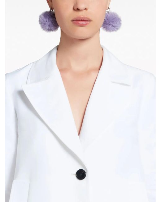 Marni White Einreihiger Blazer